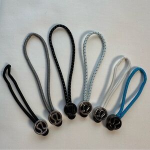 Set of 6 - Lululemon Replacement Zipper Pulls Hair Ties Define Scuba (C)